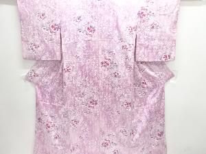 花模様小紋着物(重ね衿付き)